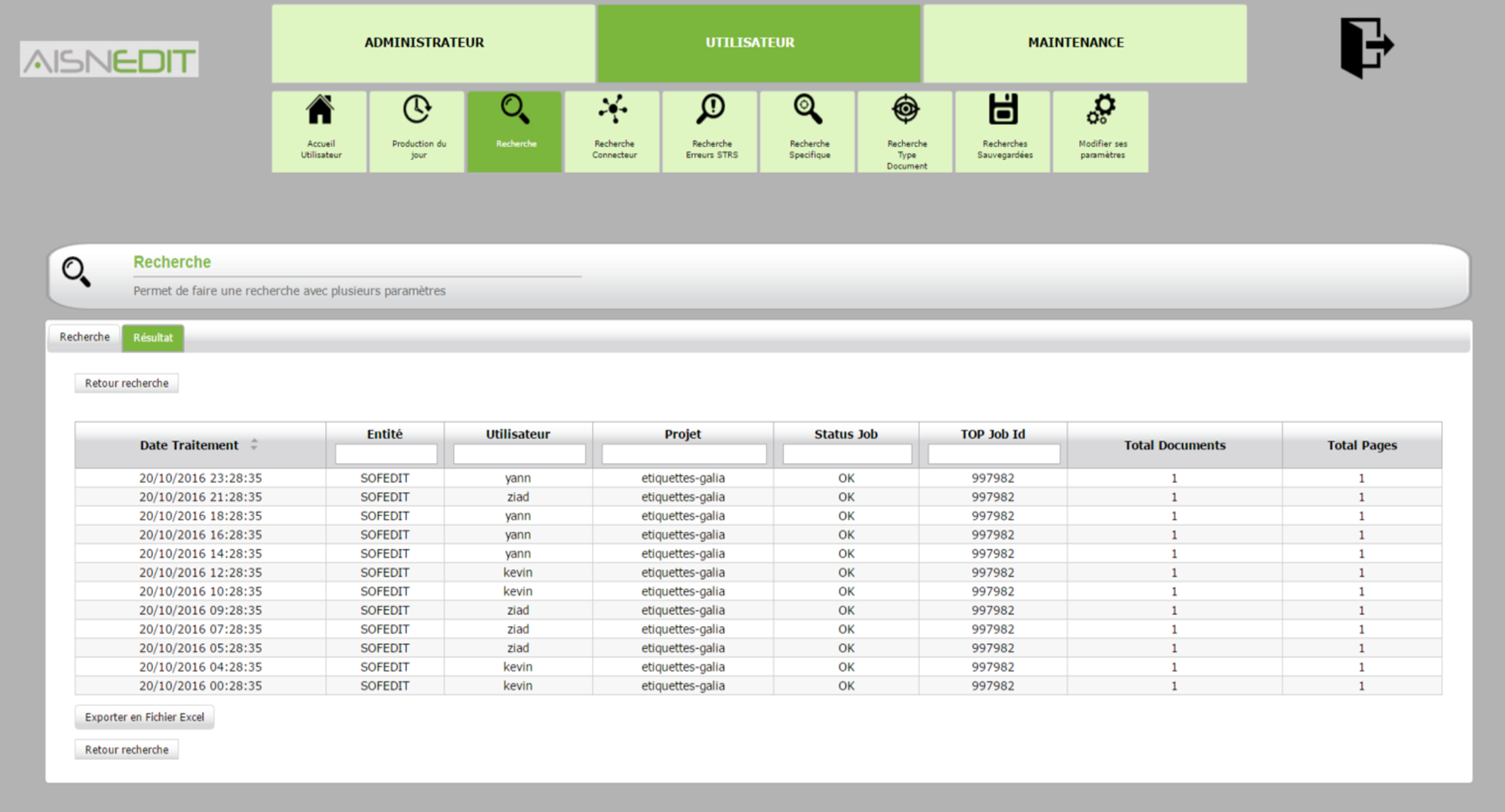 Suivi de production outil editique StreamServe Opentext